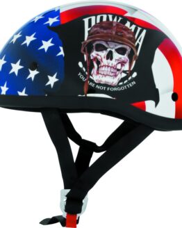 Skid Lid POW MIA Original Half Helmet XS Red/White/Blue