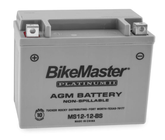 BikeMaster AGM Platinum II Battery YTX12-BS MS12-12-BS 12V 155CCA