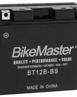 BikeMaster Maintenance Free Battery BT12B-BS Replaces YT12B-BS 12V 110CCA