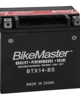 BikeMaster BTX14-BS Maintenance Free Battery Replaces YTX14-BS 12V 200CCA