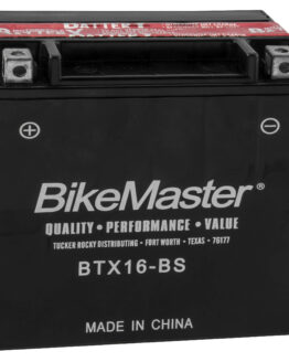 BikeMaster BTX16-BS Maintenance Free Battery 12V 200CCA Replaces YTX16-BS