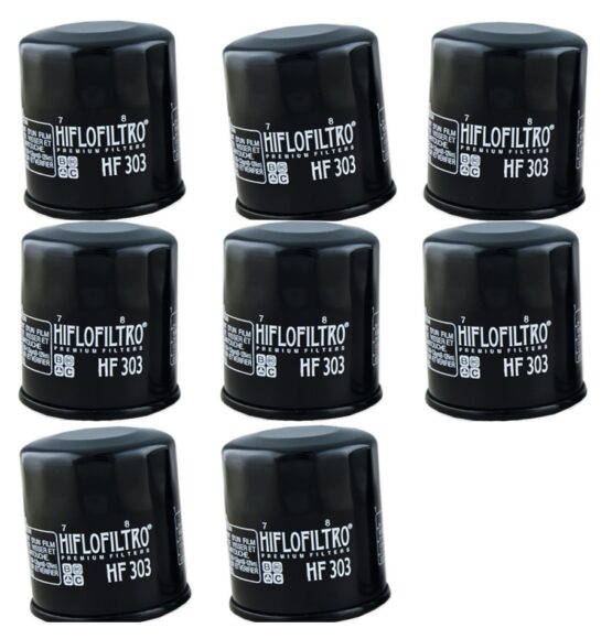 HF303 Oil Filter - Black - 8 Pack