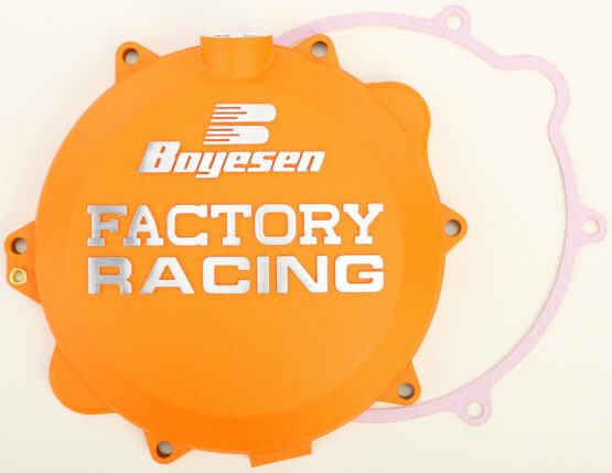 Boyesen Factory Racing Clutch Cover Orange Aluminum Fits 09-16 Husqvarna KTM