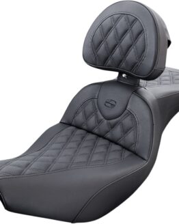Road Sofa Lattice 2-Up Seat Black Gel w/Backrest