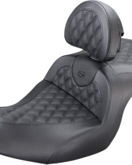 Road Sofa Lattice 2-Up Seat Black Gel w/Backrest