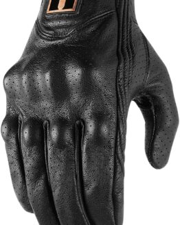 Pursuit Street Leather Motorcycle Gloves Black Medium