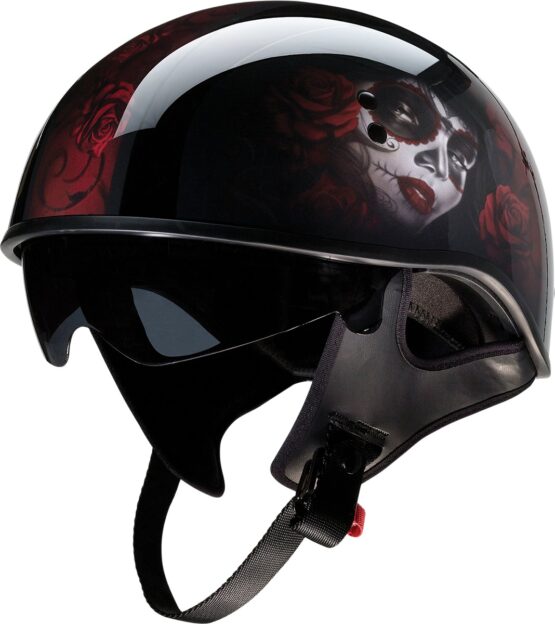 Z1R Vagrant Red Catrina Helmet XS Unisex