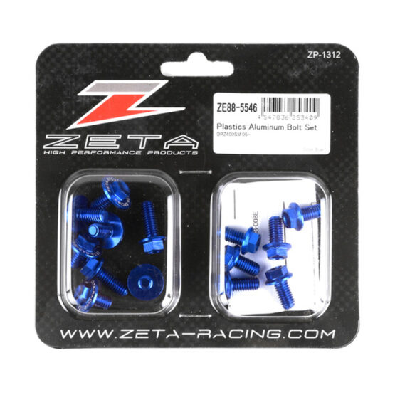 ZETA Aluminum Body Bolt Kit Blue For Suzuki DR-Z400SM 2005-2021