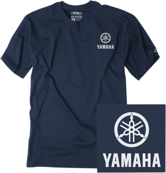 Men's Yamaha Icon Tee Navy Large by Factory Effex