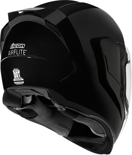 Airflite Full Face Helmet - Gloss Black Medium - Image 2