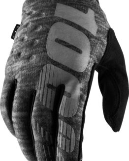 100% Brisker Cold-Weather Gloves Gray Small