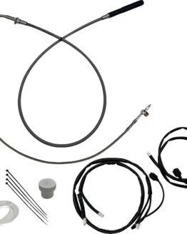Fat Baggers +6in EZ Install Braided Cable Kit Polished For FLHX FLHXSE FLHXU