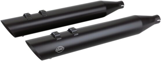 Black 4" Slip On Exhaust Slash-Cut