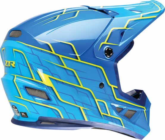 Z1R Rise 2.0 Hyacinth Helmet XL Gloss Yellow/Blue/Teal - Image 2