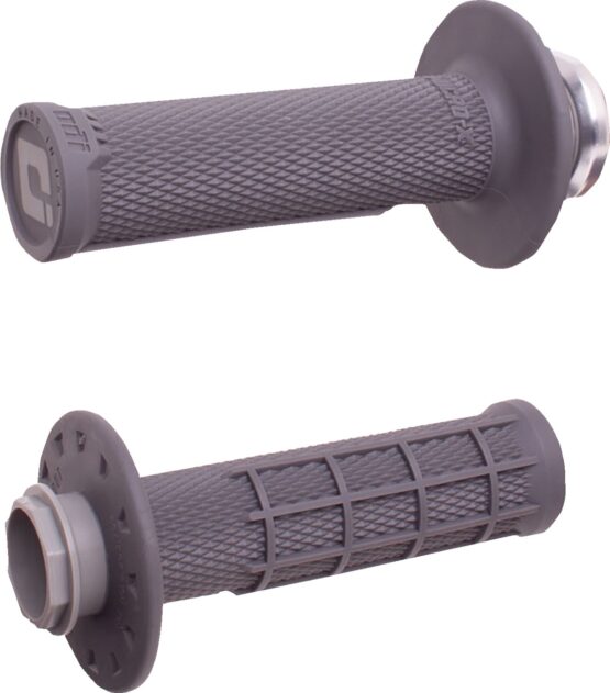 ODI Micro-X Half-Waffle V2 Lock-On Grips Graphite/Silver - Image 2