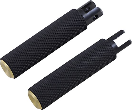 Arlen Ness Knurled Brass Driver Footpegs Fits M8 Softails 18+ - Image 2