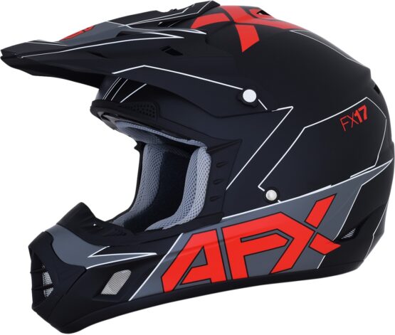 FX-17 Full Face Offroad Helmet Matte Red Medium - Image 6