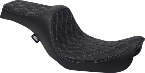 Drag Specialties Predator III Seat Double Diamond Black Harley Dyna