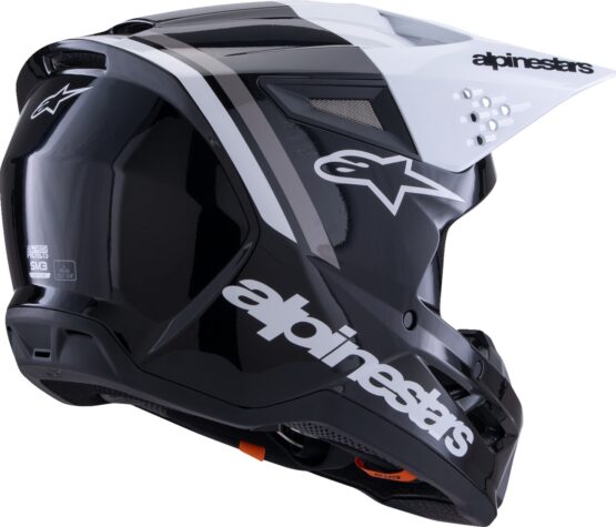 Alpinestars SM3 Radium Helmet Gloss Black/White/Gray Large - Image 3