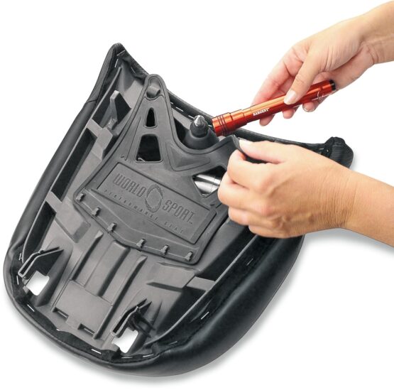 Sargent World Sport 2-Up Seat Black/White CarbonFX Vinyl Plain - Image 2