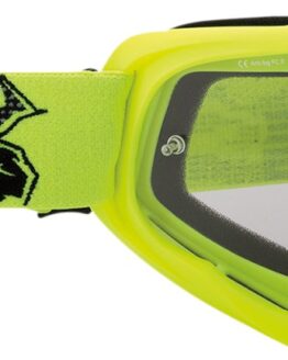 Qualifier Fluorescent Yellow / Black Agroid Goggles - Clear Lens