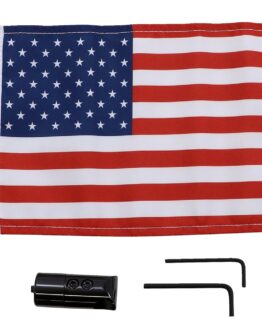 Pro Pad Luggage Rack Flag Mount 5/8in Black with 10x15in US Flag