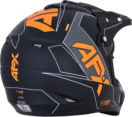FX-17 Full Face Offroad Helmet Matte Orange 2X-Large - Image 4
