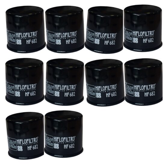 HiFloFiltro HF682 Oil Filter - Black - 10 Pack