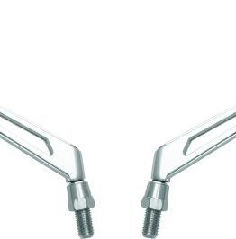 BikeMaster Oval Chrome Mirrors w/Adapters - Pair