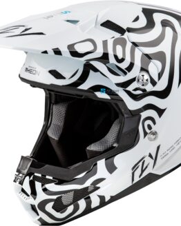 Fly Racing Formula S Carbon Abyss Helmet White/Black 2X-Large