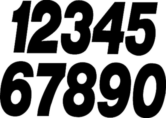 Dirt Digits 7" Black #3 Decal 3-Pack - Image 2