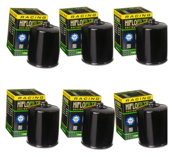 HF170BRC Race Oil Filter - Black - 6 Pack