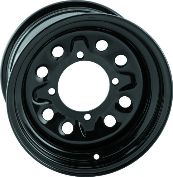 QuadBoss Steely Wheel 12x7 4+3 4/137 Black