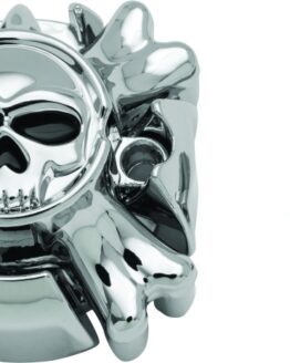 Kuryakyn Zombie Grip Emblems Chrome Without Throttle Boss Pair