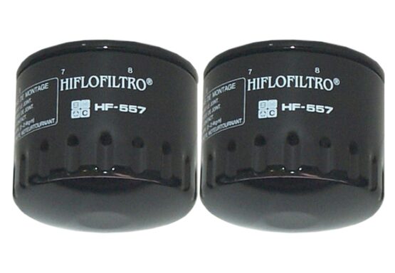 HF557 Oil Filter - Black - 2 Pack