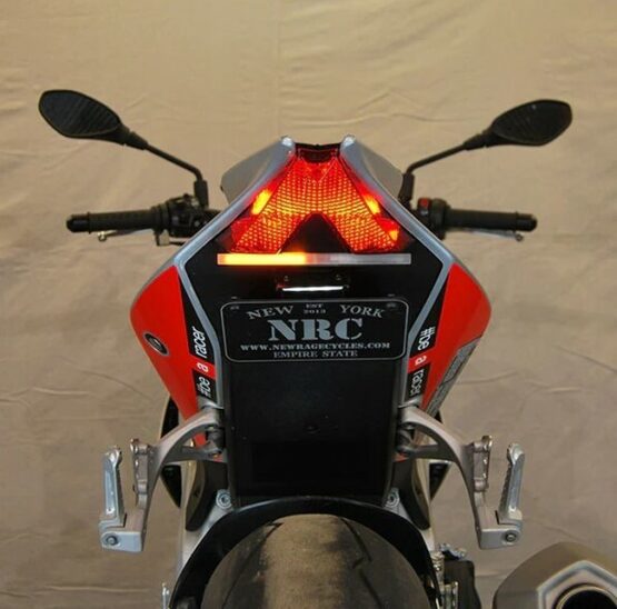 New Rage Cycles Fender Eliminator Kit Black Fits 15-19 Aprilia Tuono 1100 V4 - Image 2