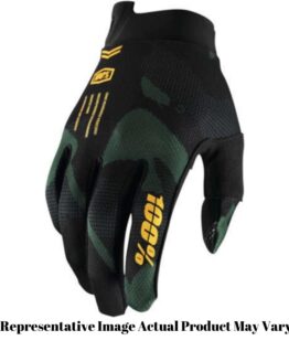 100% iTrack Men's Gloves Black Small