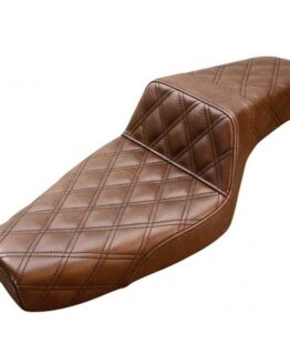 Step-Up Lattice Stitched 2-Up Seat Brown