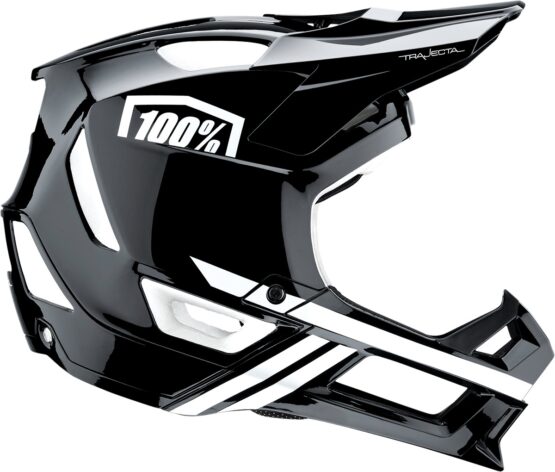 100% Trajecta Fidlock Bicycle Helmet Black/White Large