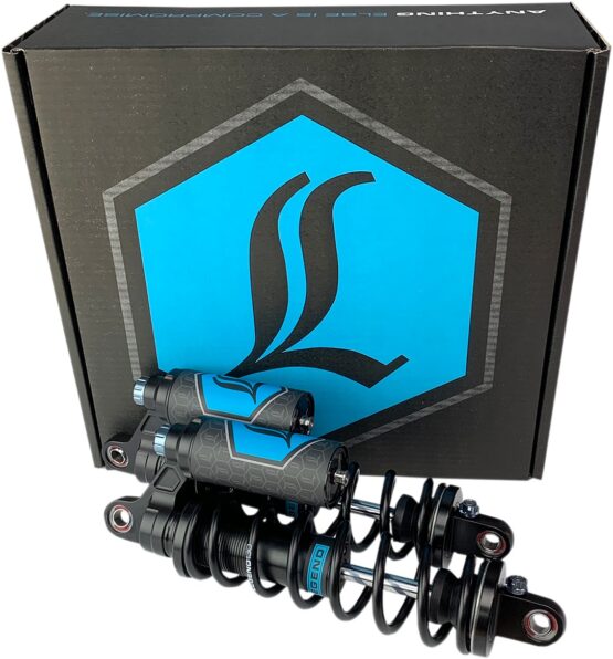 Legend REVO ARC Piggyback Rear Shocks 14in Heavy Duty Black For 99-17 Dyna