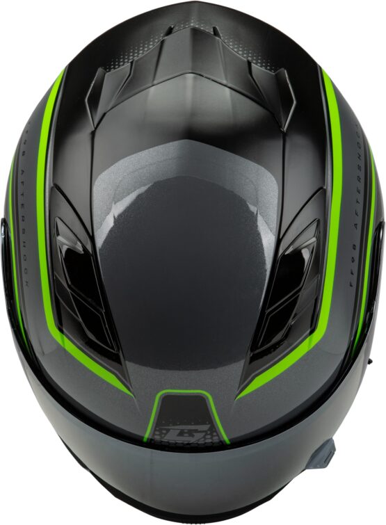 GMAX FF-98 Aftershock Helmet Grey/Neon Green Medium - Image 4