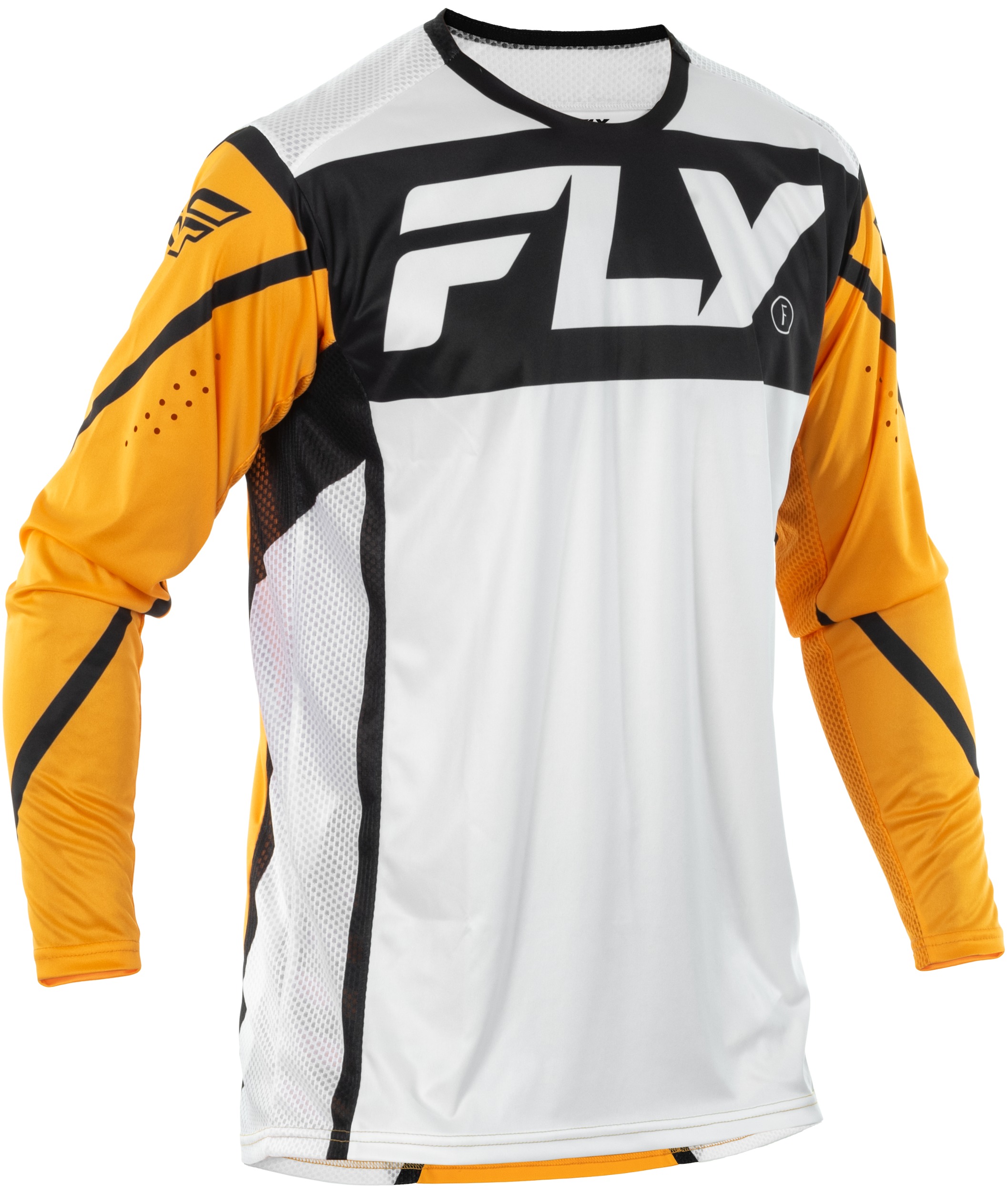 Fly Racing Lite Jersey White/Black/Mustard 2X-Large