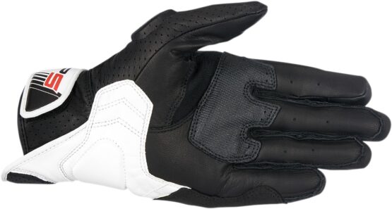 SP-5 Motorcycle Gloves Black/White/Red X-Large - Image 3