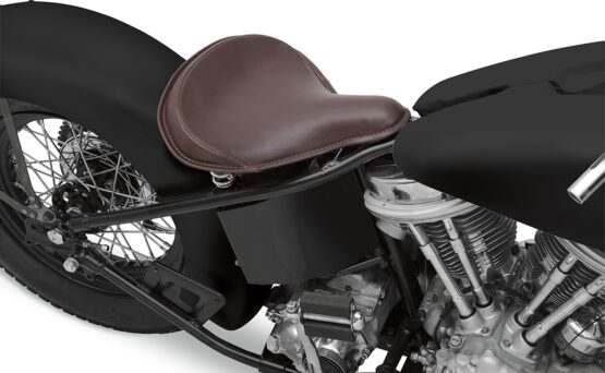 Drag Specialties Large Spring Solo Seat Brown Perimeter Stitch - Image 2