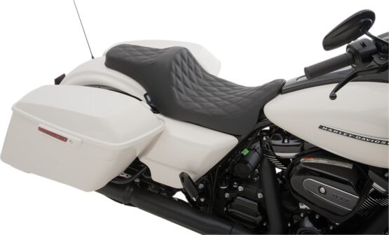 Drag Specialties Predator III Seat Black Double Diamond For Harley Touring - Image 2