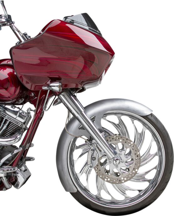 Arlen Ness 23" Rapper Front Fender - Natural Finish Steel - Image 2