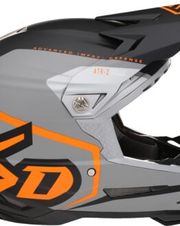 6D ATR-2 Delta MX Helmet Large Gray Black Orange Unisex