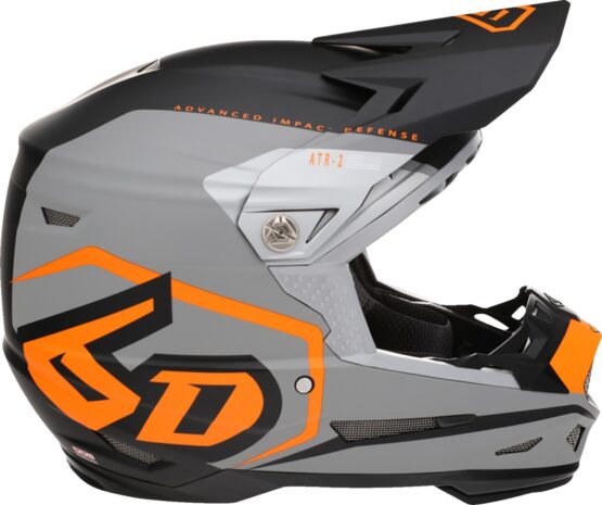 6D ATR-2 Delta MX Helmet Large Gray Black Orange Unisex