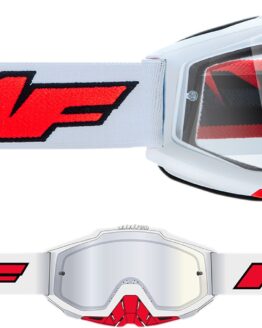 FMF PowerBomb Goggles Rocket White Clear Lens