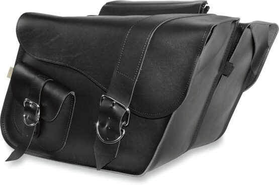 Willie & Max Ranger Slant Saddlebags 16"x11"x6.5" Black Pair